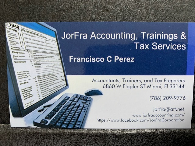 JorFra Accounting, Trainings & Tax Services